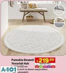 PAMUKLU DESENLİ YUVARLAK HALI PAMUKLU DESENLİ YUVARLAK HALI